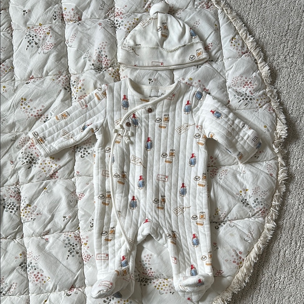 Adorable Paddington Baby Onesie with Hat